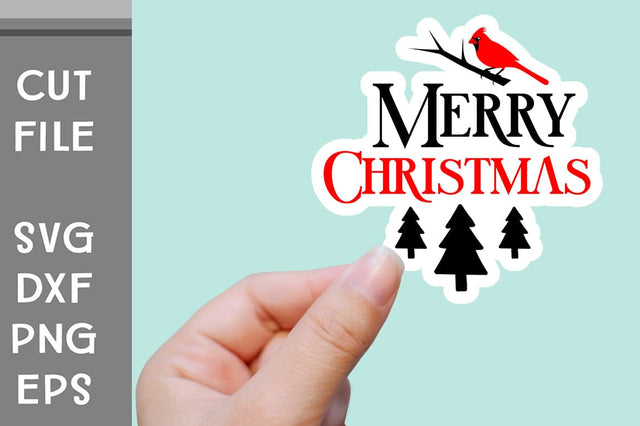 Christmas Cardinals Sticker SVG SVG Svgcraft 