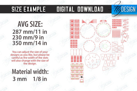 Christmas Carousel Laser Cut | Christmas Decorations | Holiday | Winter Patterns | CNC File SVG Fly Design 