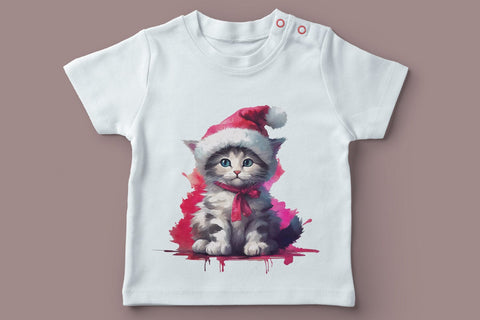 Christmas Cat Clipart PNG Files Sublimation zafrans studio 