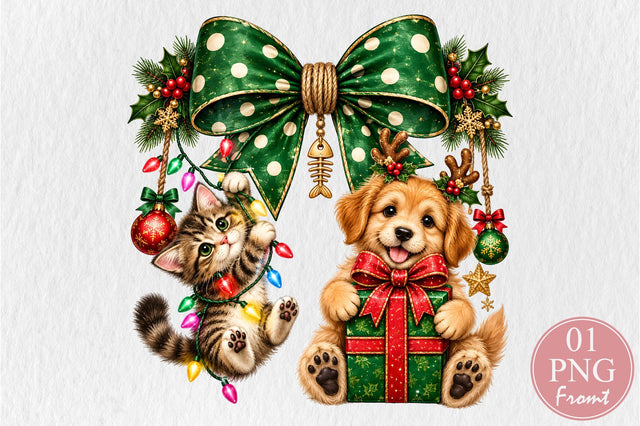 Christmas Cat & Dog PNG Sublimation Sublimation nirmal108roy 