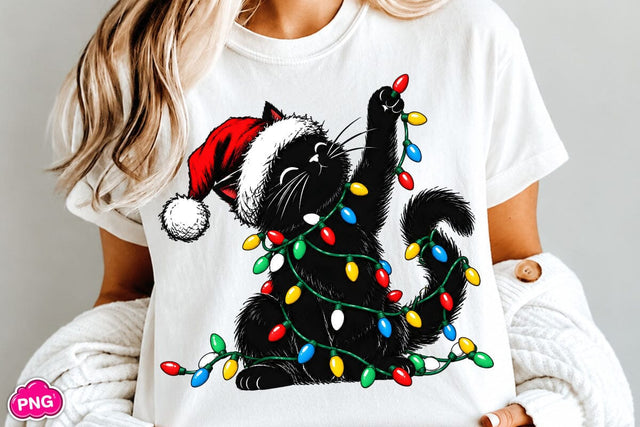 Christmas Cat PNG, Funny Christmas PNG Sublimation DesignPlante 503 
