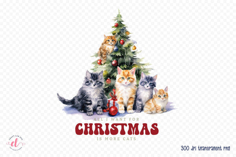 Christmas Cat PNG Sublimation Design Sublimation CraftLabSVG 