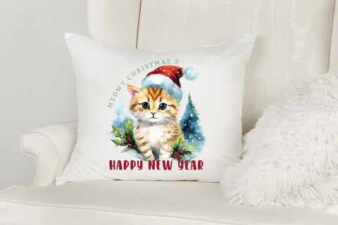 Christmas Cat Sublimation Design PNG Sublimation CraftLabSVG 