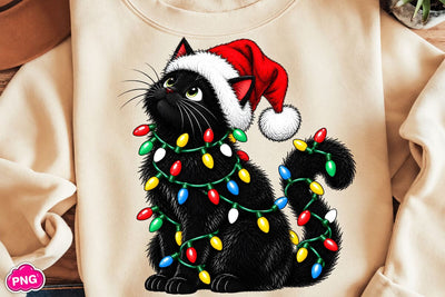 Christmas Cat Sublimation PNG Sublimation DesignPlante 503 