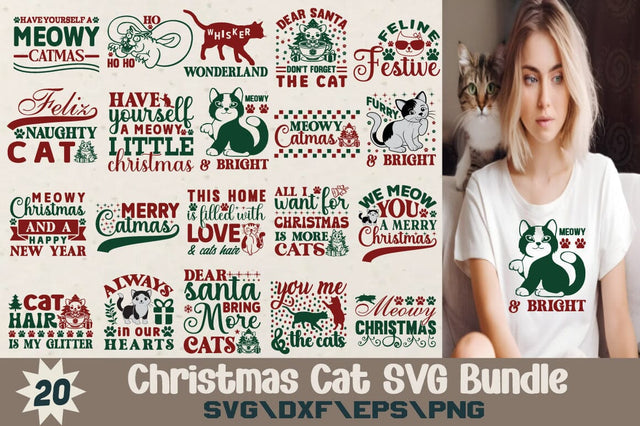 Christmas Cat SVG Bundle SVG Angelina750 