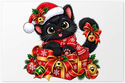 Christmas Cat with Gifts PNG – Cute Holiday Design SVG BillahCrafts 