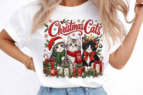 Christmas Cats Sublimation Png Sublimation designmaster24 
