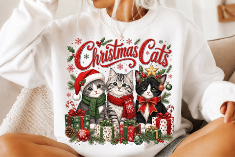 Christmas Cats Sublimation Png Sublimation designmaster24 