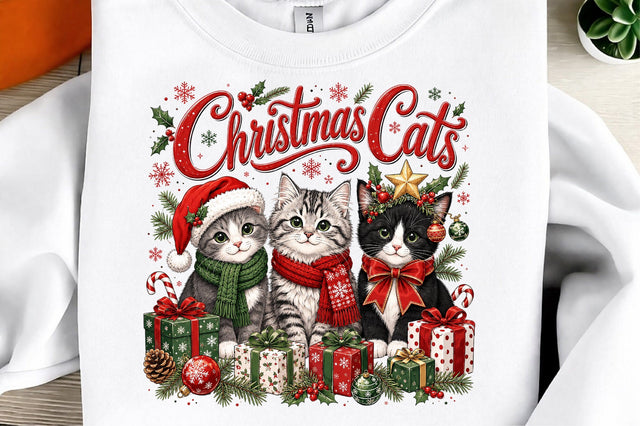Christmas Cats Sublimation Png Sublimation designmaster24 