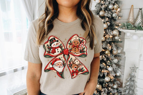 Christmas Character Bow PNG Sublimation Pickled Thistle Creative 