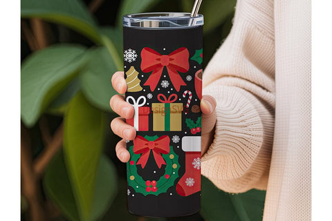 Christmas Cheer 20oz Tumbler Wrap Sublimation DesignSVG 