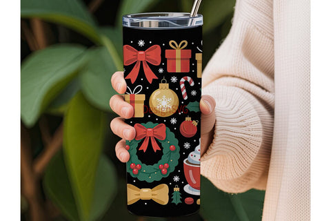 Christmas Cheer 20oz Tumbler Wrap Sublimation DesignSVG 