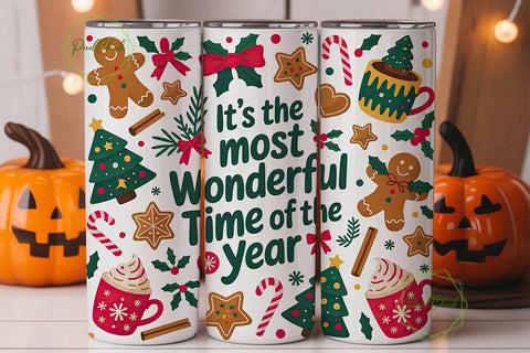 Christmas Cheer 20oz Tumbler Wrap Sublimation PixelChick 