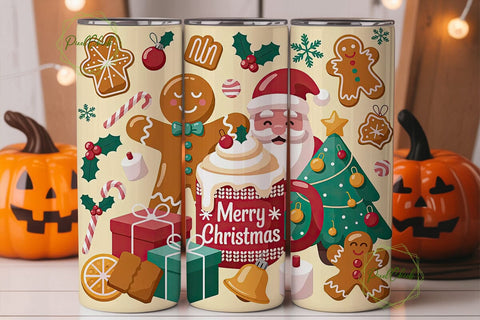 Christmas Cheer 20oz Tumbler Wrap Sublimation PixelChick 