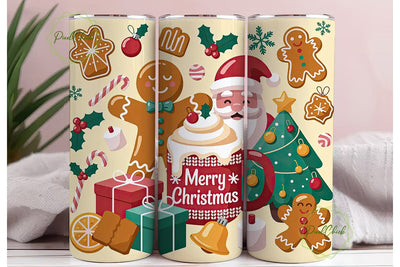 Christmas Cheer 20oz Tumbler Wrap Sublimation PixelChick 