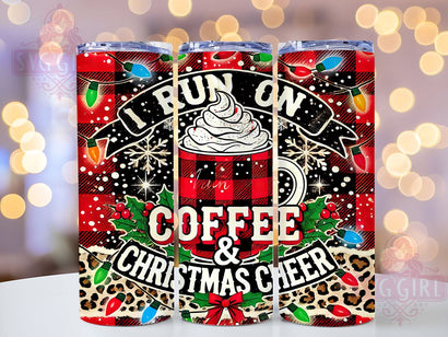 Christmas Cheer Coffee Lover Tumbler, Christmas Cheer Tumbler, 20oz Sublimation Design, Holiday Coffee Tumbler, Funny Christmas Tumbler, Festive Drinkware, Coffee Lover Gift Sublimation SvggirlplusArt 