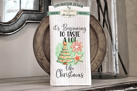 Christmas Cheer Cookies Kitchen Towel Sublimation Designs Sublimation Ewe-N-Me Designs 