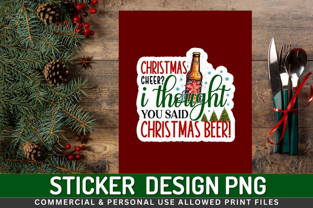 Christmas cheer i Sticker Design Sublimation Regulrcrative 