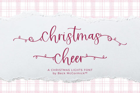 Christmas Cheer Script Font Beck McCormick 