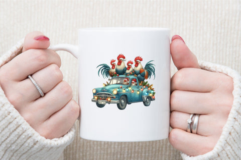 Christmas Chicken Sublimation Clipart Sublimation designartist 