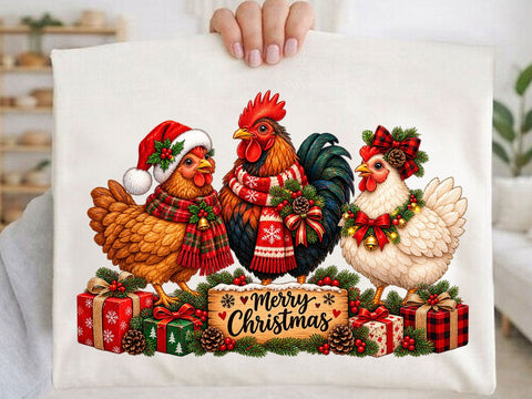 Christmas Chickens PNG Clipart SVG artprintfile 