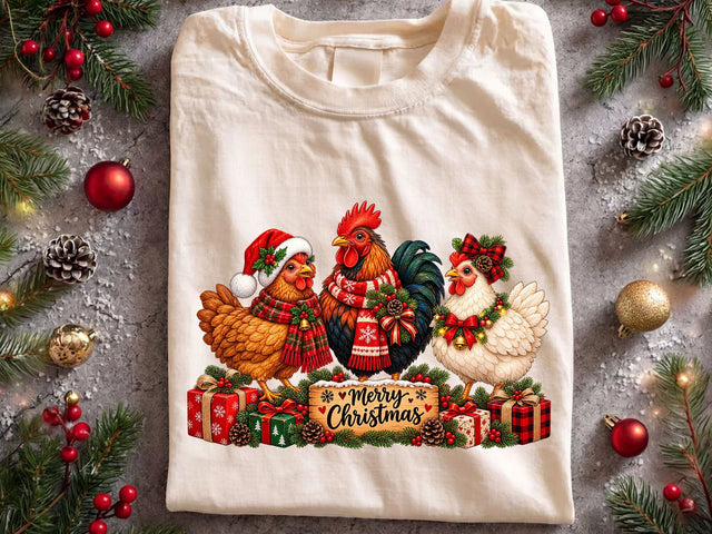 Christmas Chickens PNG Clipart SVG artprintfile 