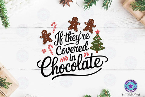 Christmas chocolate SVG , Christmas T shirt, Christmas Illustration SVG FiveStarCrafting 