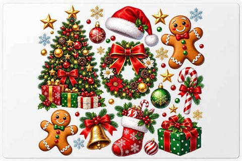 Christmas Clipart Elements PNG SVG BillahCrafts 