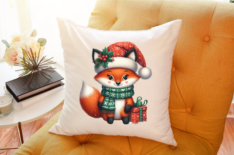 Christmas Clipart, Funny Christmas Fox Sublimation designartist 