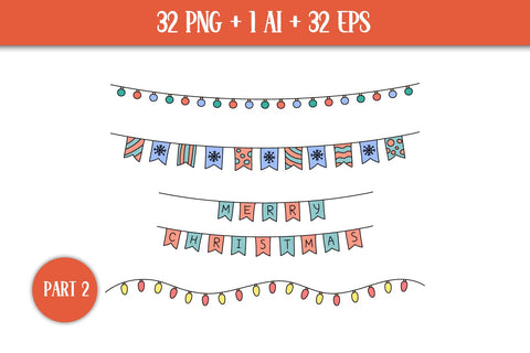 Christmas Clipart PNG | Cute Xmas Clip Art Bundle | Traditional Holiday Symbols Christmas Tree, Holly, Mistletoe, Candy | Digital Download Sublimation AnnaViolet_store 