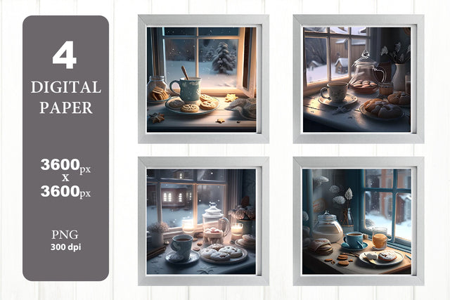 Christmas Clipart PNG. Winter Scene PNG. Digital Clipart Sublimation Olga Terlyanskaya 
