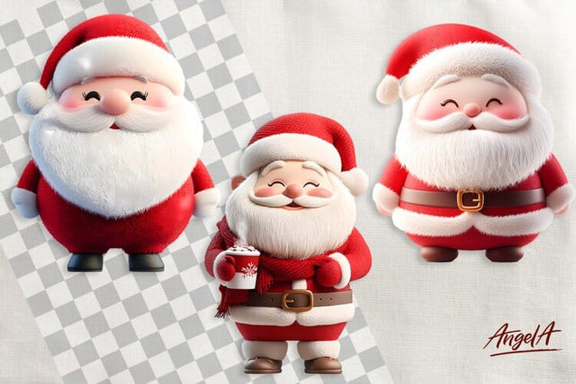 Christmas clipart, Santa clipart, Christmas cartoon clipart Sublimation Angelina Semenova 