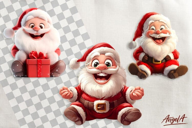 Christmas clipart, Santa clipart, Christmas Santa clipart Sublimation Angelina Semenova 