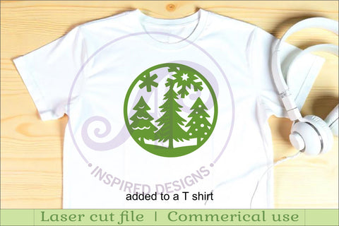 Christmas Coasters, laser cut out festive designs d1 SVG APInspireddesigns 