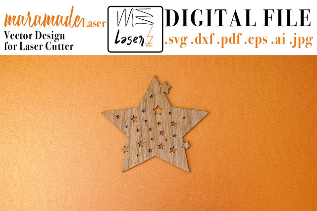 Christmas Coasters Vector File for Laser Cutter. SVG MaramadeLaser 