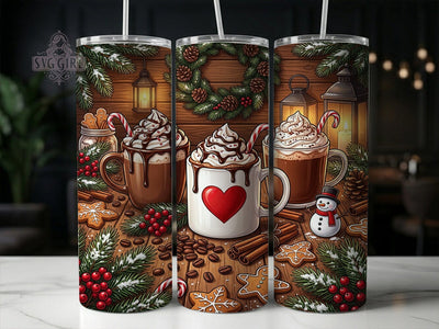 Christmas Cocoa Bar 20oz Tumbler, Christmas Cocoa Bar, Cocoa Bar Tumbler, Christmas Cocoa, Cocoa Tumbler Wrap, Holiday Cocoa Bar, Cocoa Bar PNG, 20oz Tumbler Wrap Sublimation SvggirlplusArt 