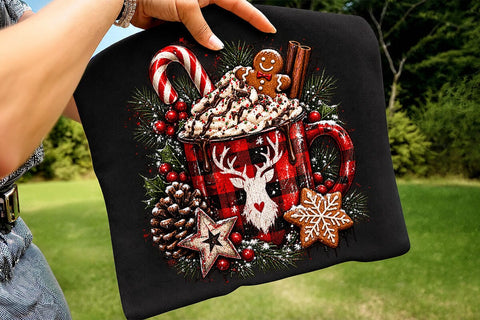Christmas Cocoa Mug Sublimation PNG Art SVG DesignDestine 
