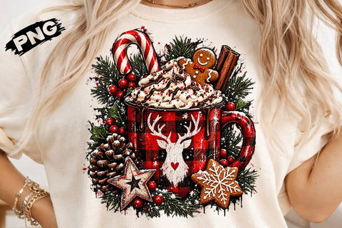 Christmas Cocoa Mug Sublimation PNG Art SVG DesignDestine 