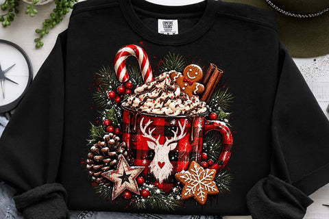Christmas Cocoa Mug Sublimation PNG Art SVG DesignDestine 