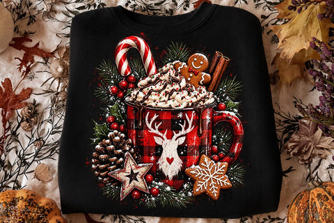 Christmas Cocoa Mug Sublimation PNG Art SVG DesignDestine 
