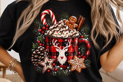 Christmas Cocoa Mug Sublimation PNG Art SVG DesignDestine 