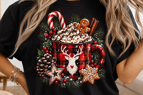 Christmas Cocoa Mug Sublimation PNG Art SVG DesignDestine 