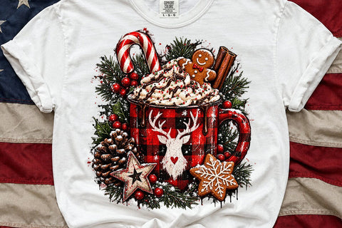 Christmas Cocoa Mug Sublimation PNG Art SVG DesignDestine 