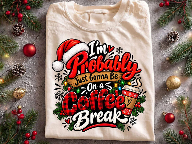 Christmas Coffee Break PNG SVG artprintfile 