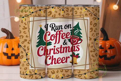 Christmas Coffee Cheer 20oz Tumbler Wrap Sublimation PixelChick 