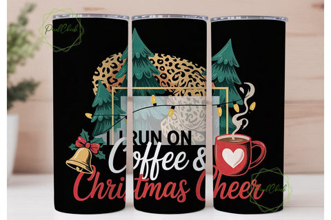 Christmas Coffee Cheer 20oz Tumbler Wrap Sublimation PixelChick 
