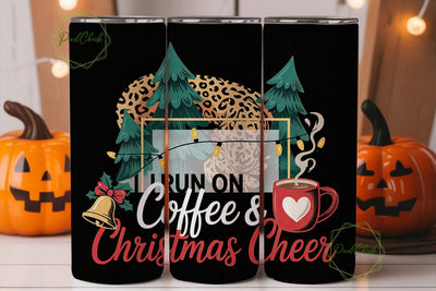 Christmas Coffee Cheer 20oz Tumbler Wrap Sublimation PixelChick 