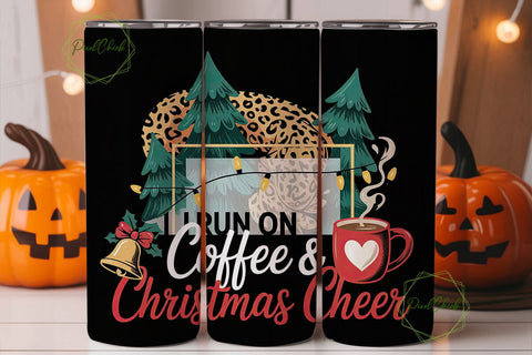 Christmas Coffee Cheer 20oz Tumbler Wrap Sublimation PixelChick 