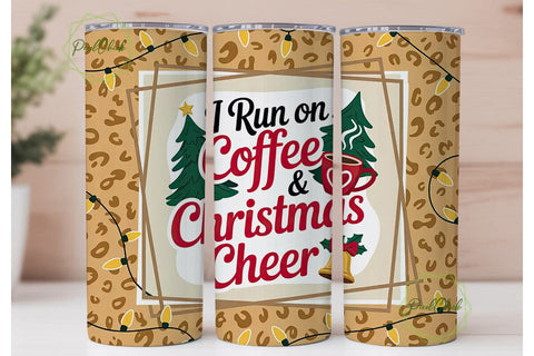 Christmas Coffee Cheer 20oz Tumbler Wrap Sublimation PixelChick 