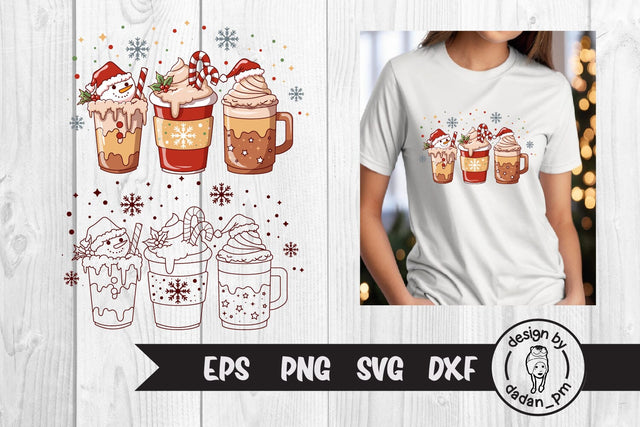 Christmas Coffee, Coffee latte Lover, Winter Christmas svg SVG dadan_pm 